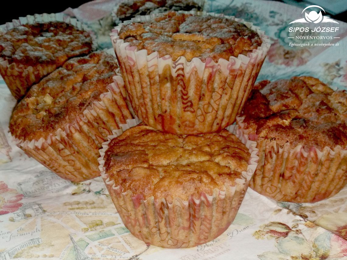 Almás diós muffin