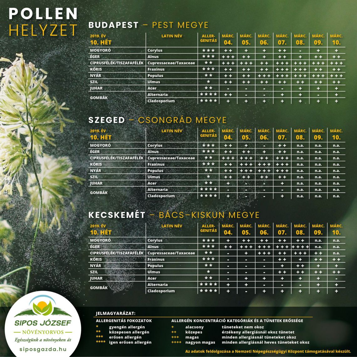2019. 10. heti pollenjelentés