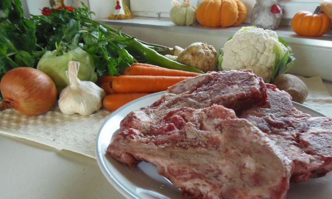 Orjaleves Édesanyám csurgatott tésztájával - Hozzávalók