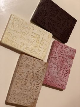 Szilikonpárnába öntött belga csokoládé