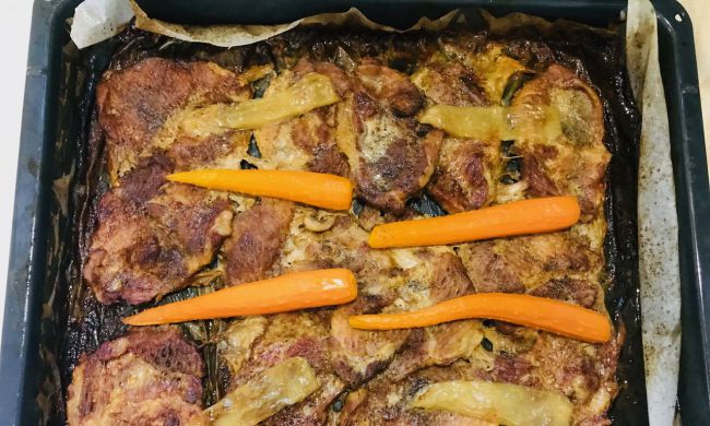 Szilveszteri sült tarja elkészítése